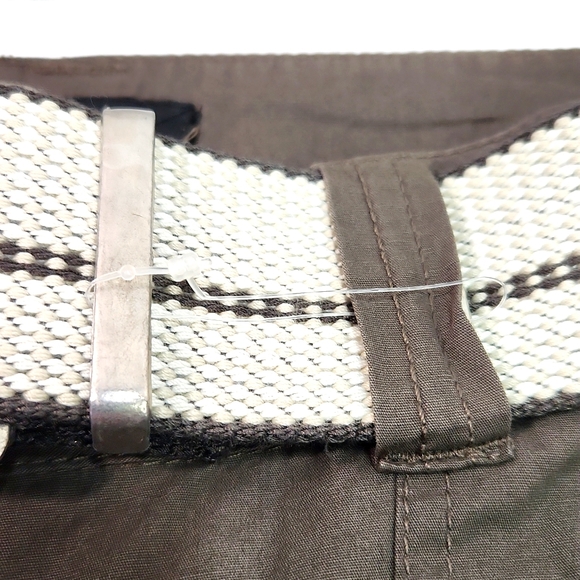 NWOT Original NM Belted Clam Digger Capri-to-Long Cargo Pants Brown Khaki (16) - Picture 9 of 13